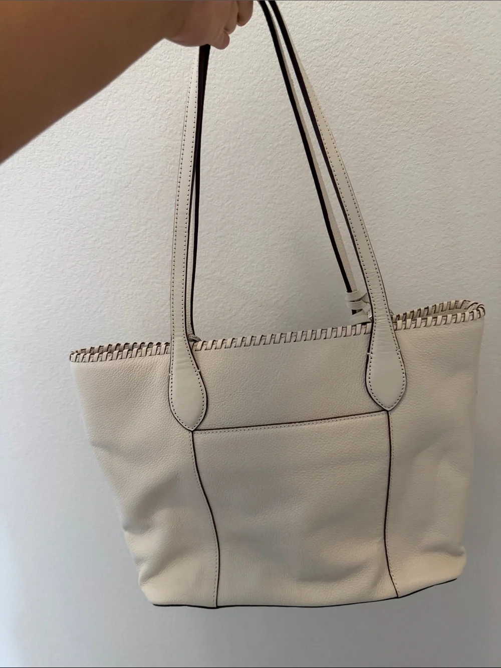 Brighton White Tote with Matching Wallet and added Butterfly Charm